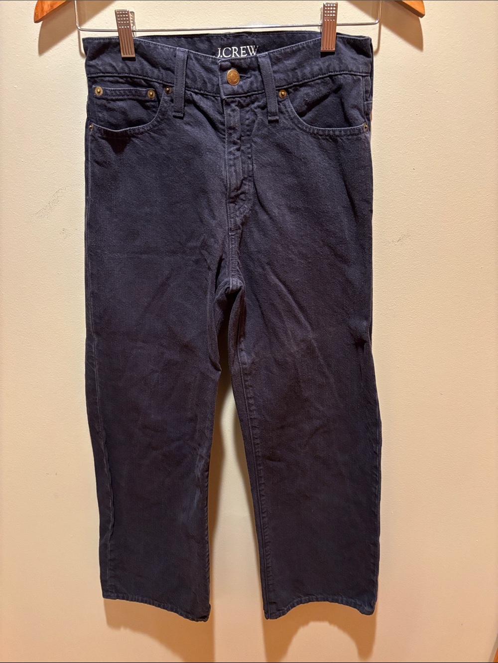 J. Crew Dark Navy denim wide  Leg Pants